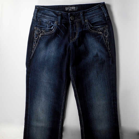 Silver Jeans Suki 17" Denim Blue Jeans 26 x 31.5 - Picture 6 of 11